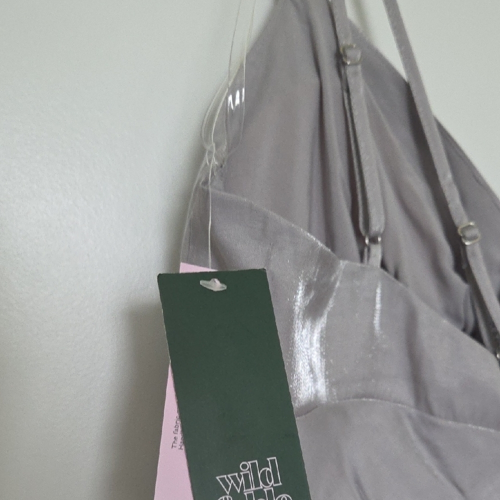 Wild Fable Silverish Gray Chemise Soft Fabric Sleek Design - Picture 10 of 13